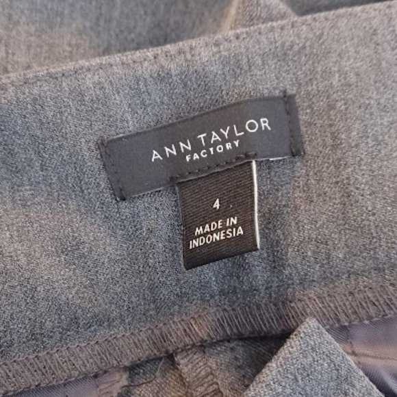 Ann Taylor Factory Grey Pant, Size 4 - Picture 4 of 4